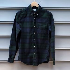 J. Crew Black Watch Tartan Button-Down Shirt